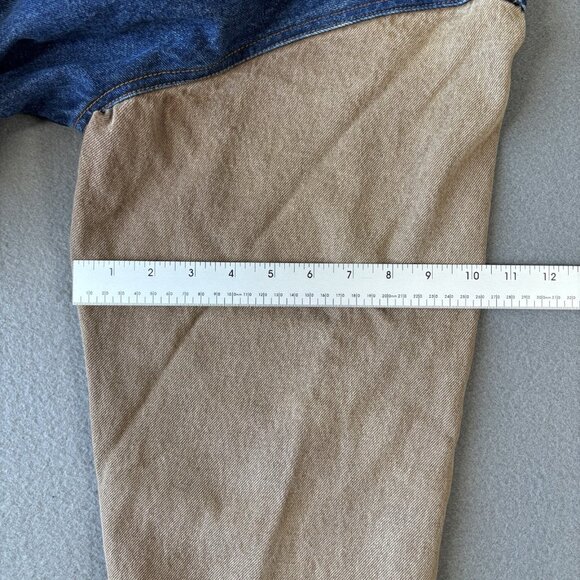 VTG Turning Point John Deere Denim Jacket 90s Mens M Bomber Embroidered Logo - Picture 5 of 14